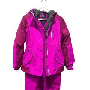 Lands' End Kids Puffer Jacket - Pink and Purple